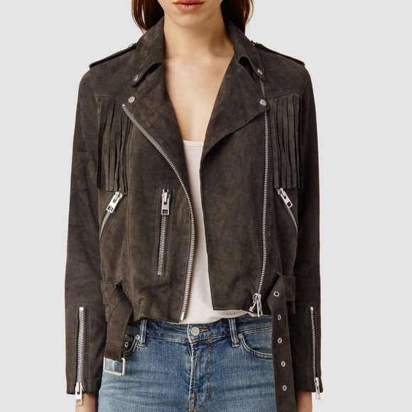 All Saints Jackets & Blazers - RARE Allsaints suede jacket